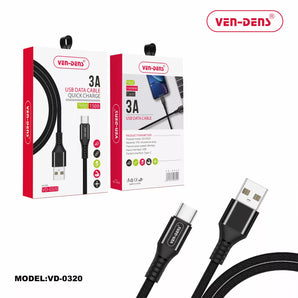 Braided Type-A to Type-C Charger USB Cable
